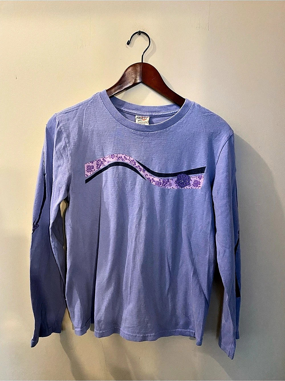 Roxy Purple Abstract Long Sleeve Size Large